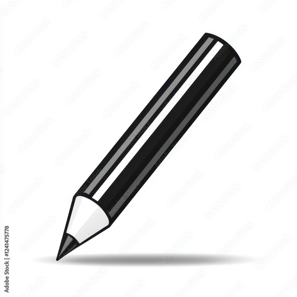 Black and White Pencil Illustration Design Element Graphic Art Simple Drawing Tool
