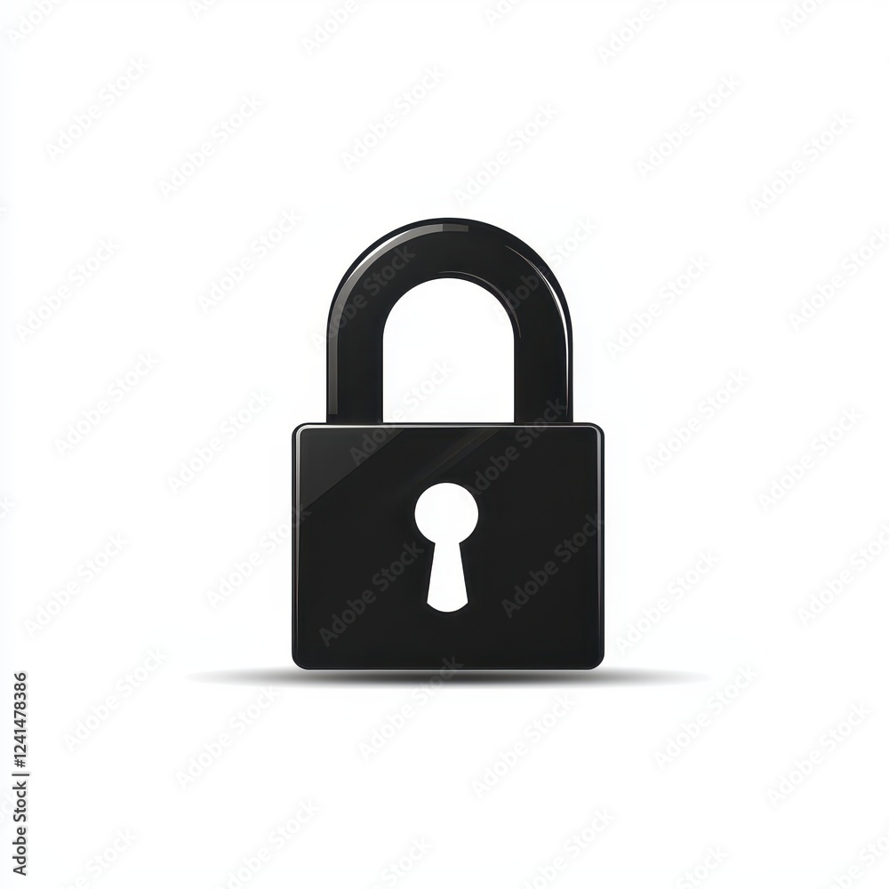 Secure Black Padlock Icon Digital Security Privacy Protection Symbol Secure Black Padlock Icon Digital Security Privacy Protection Symbol