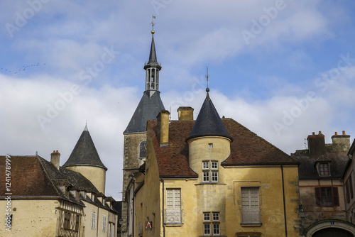 Avallon historical town center, Yonne, France photo