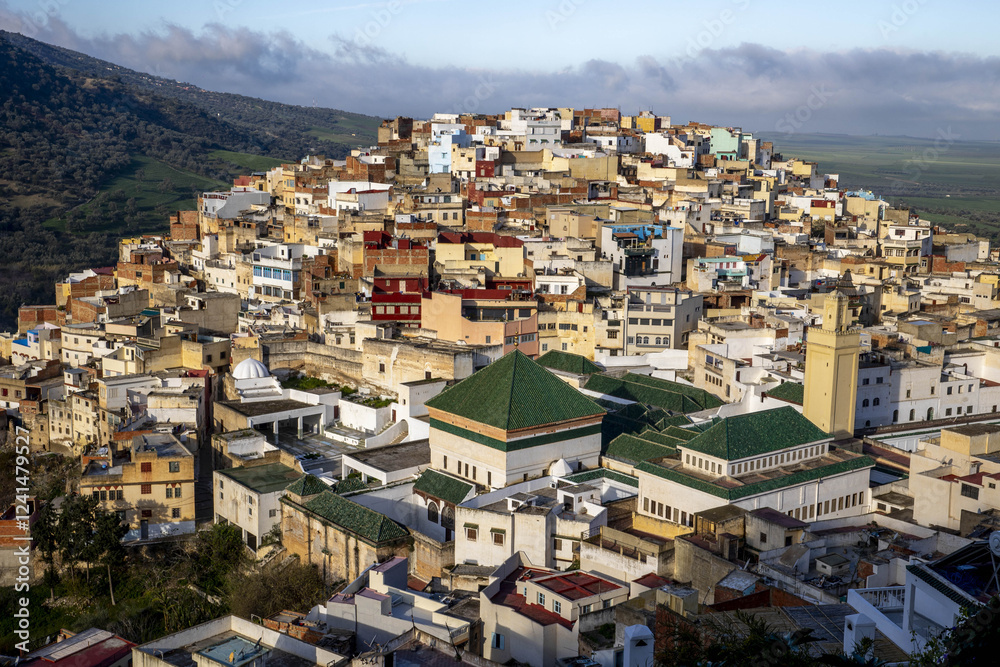 View of Moulay Idriss Zerhon town, Morocco View of Moulay Idriss Zerhon town, Morocco