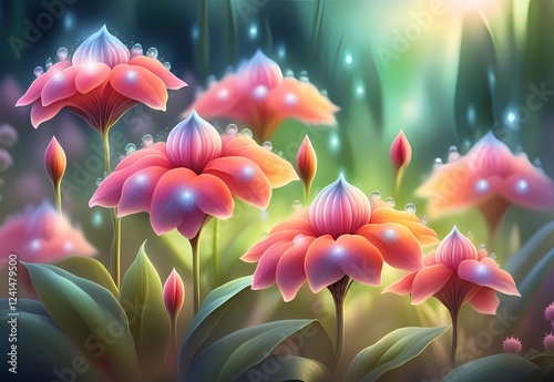 Flower in garden landscape background for you.
