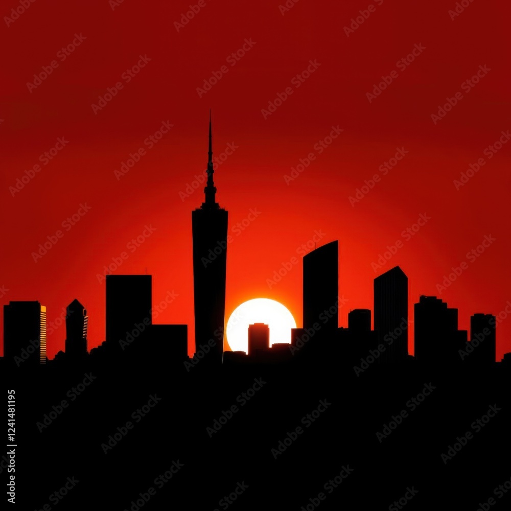 Obraz premium London transparent layers gradient landmarks skyline silhouetted skyline cityscape architecture illustration building city vector