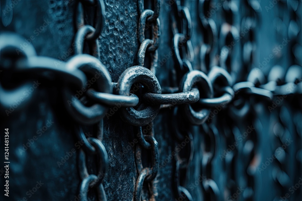 A close-up shot of the textured metal armor, specifically chain-mail or a hauberk, from the medieval or middle ages period A close-up shot of the textured metal armor, specifically chain-mail or a hauberk, from the medieval or middle ages period