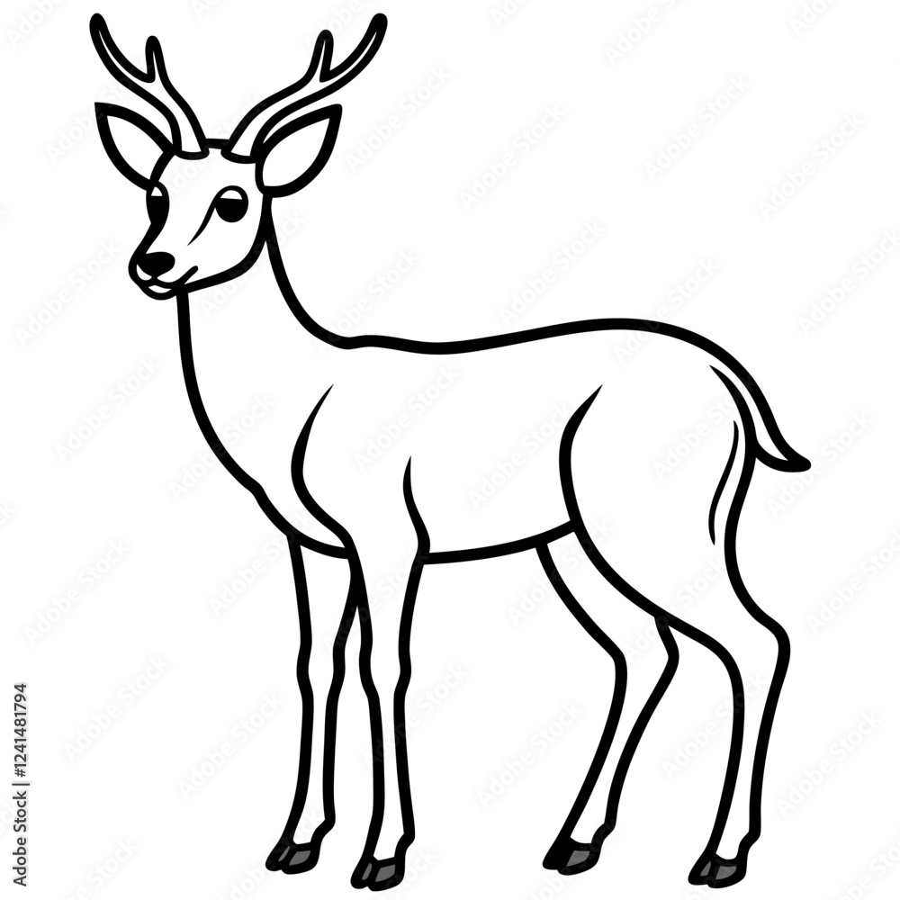 Minimalist Deer Line Art Vector Design Minimalist Deer Line Art Vector Design