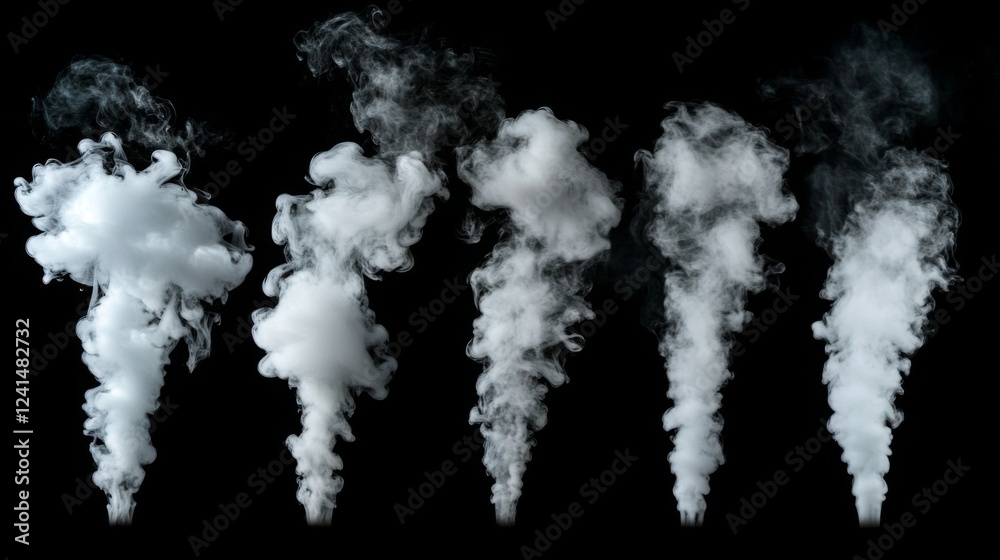 Stunning Smoke Patterns Against a Black Background Stunning Smoke Patterns Against a Black Background