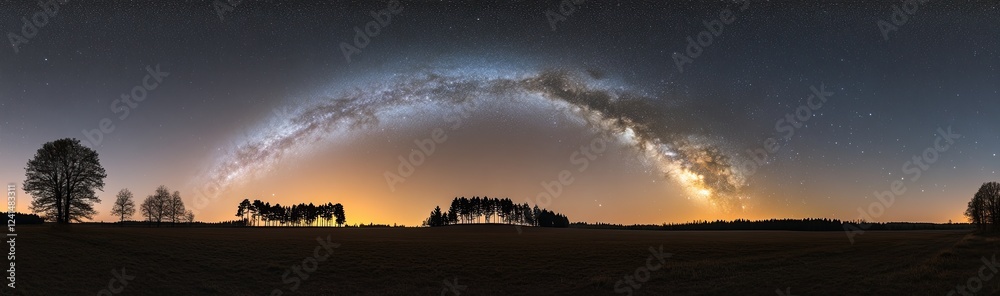 Fototapeta premium A star-filled night sky showcasing the Milky Way galaxy
