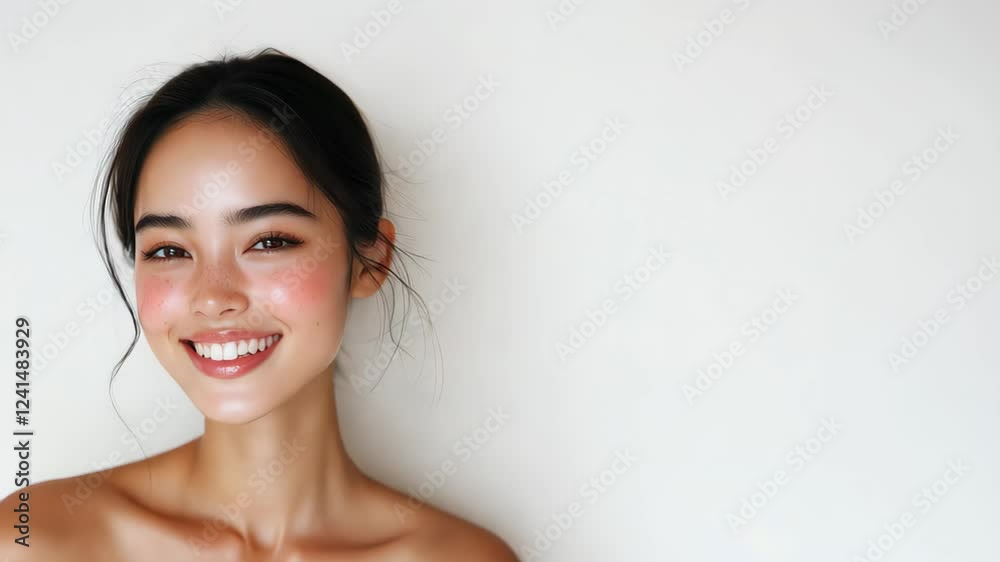 Radiant smiles with natural beauty highlighted against a subtle background Radiant smiles with natural beauty highlighted against a subtle background