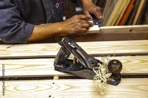 Carpenter at work in Meknes, Morocco