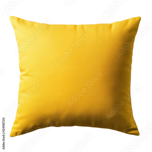 A Vibrant Yellow Square Throw Pillow Cushion