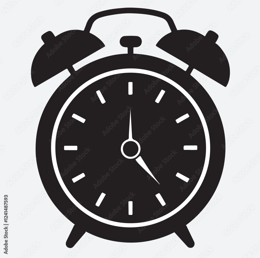 alarm clock vector illustration, a alarm clock silhouette vector art illustration alarm clock vector illustration, a alarm clock silhouette vector art illustration