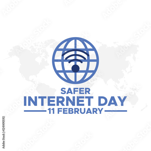 Safer Internet Day, February 11, Safer Internet Day celebrated every year on 11th February. Vector design, flyer, poster and social medial template. and background design. Vector illustration.