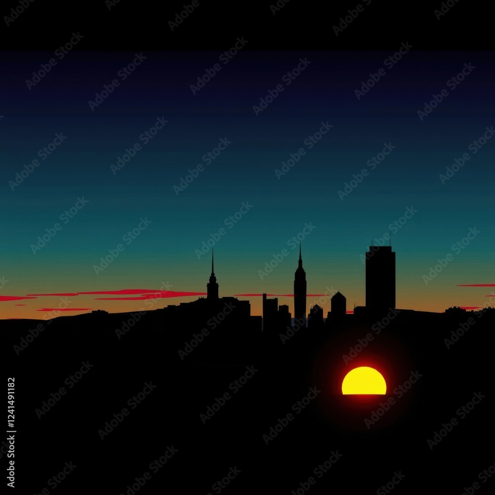 Obraz premium Memphis city skyline colorful illustration silhouette of memphis tennessee line art usa city drawing silhouetted skyline cityscape architecture illustration building city vector
