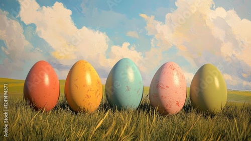 Harvesting colorful free-range eggs on organic farm rural setting photography nature bright colors