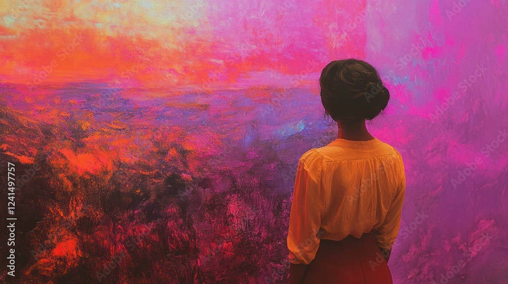 Obraz premium A living, moving color that shifts between being highly saturated and completely void, defying earthly explanation.