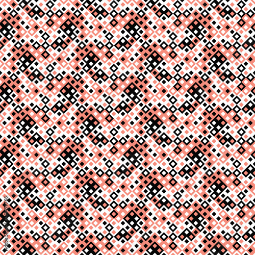 Seamless random geometric threetone pattern background - abstract vector graphic design
