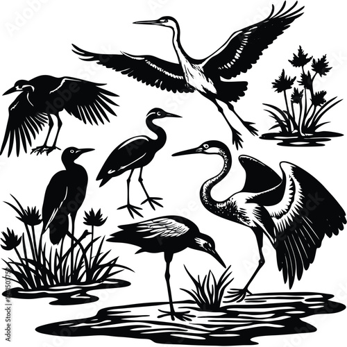 HAPPY WORLD WETLANDS DAY CLEANING NAD NATURE LOOKS Silhouettes
