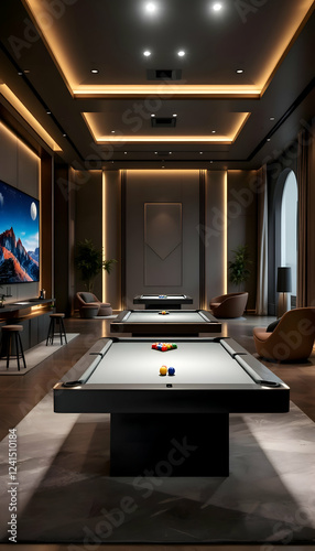 Luxury Billiards Room Design Modern Game Room Interior