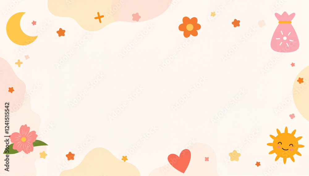 Inviting self-care awareness design with pastel elements, mental well-being Inviting self-care awareness design with pastel elements, mental well-being