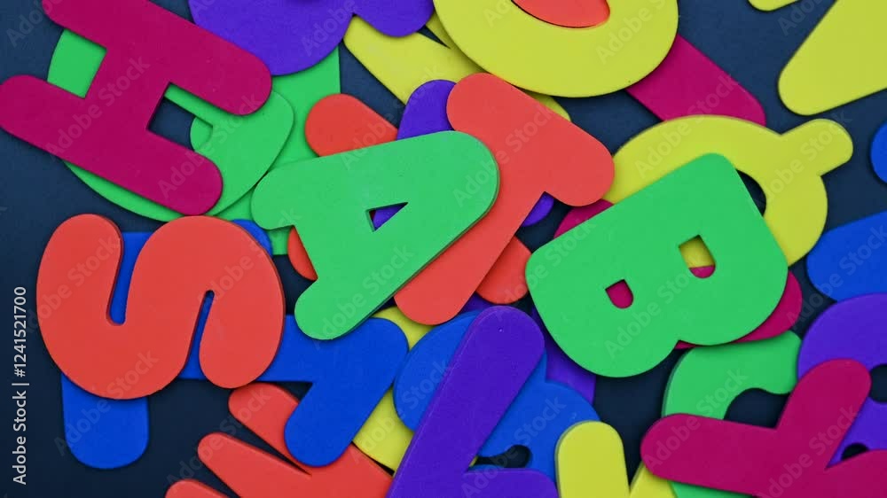 background of numbers and english letters