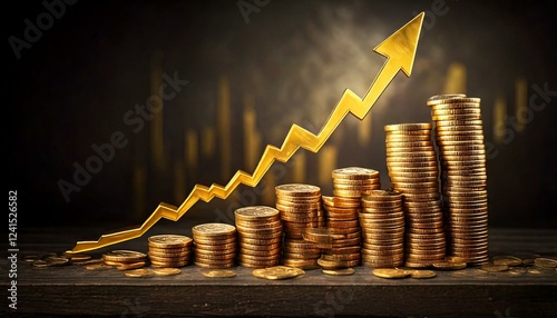 Conceptual image on the concept of rising inflation, monetary value, prices, and wealth