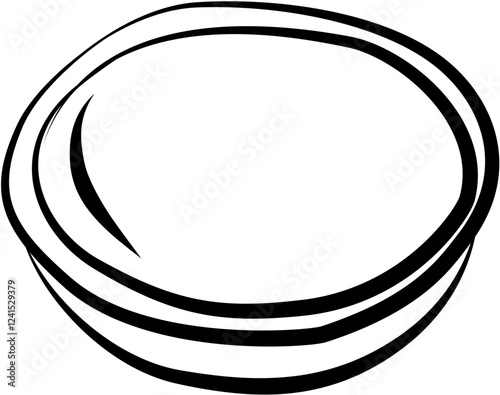 Bakery dessert. Hand drawn vector isolated doodle. Tarte au citron 