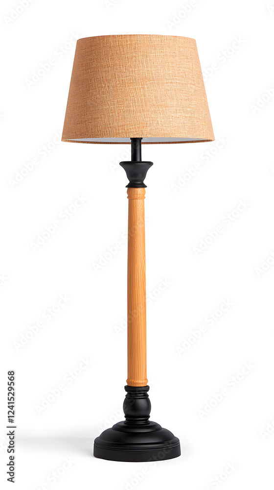 Obraz premium Tall slender floor lamp isolated on a white background