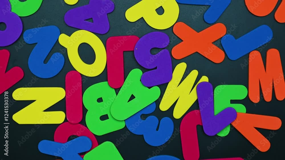background of numbers and english letters