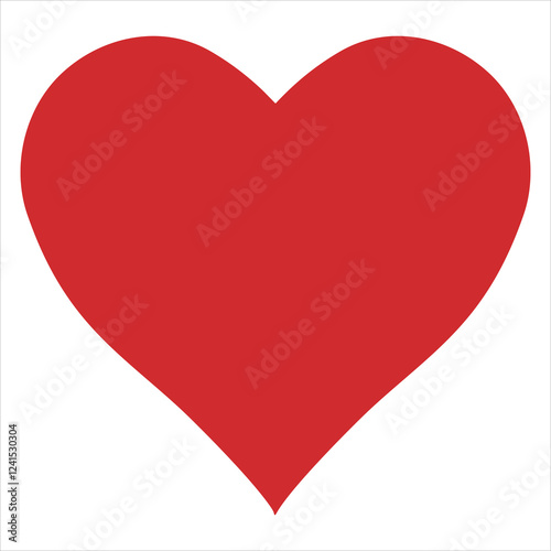 red heart on white background