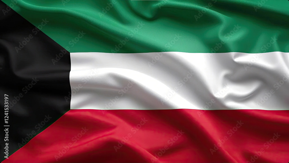 kuwaiti flag for national Day or Independence Day of kuwait. kuwaiti flag for national Day or Independence Day of kuwait.