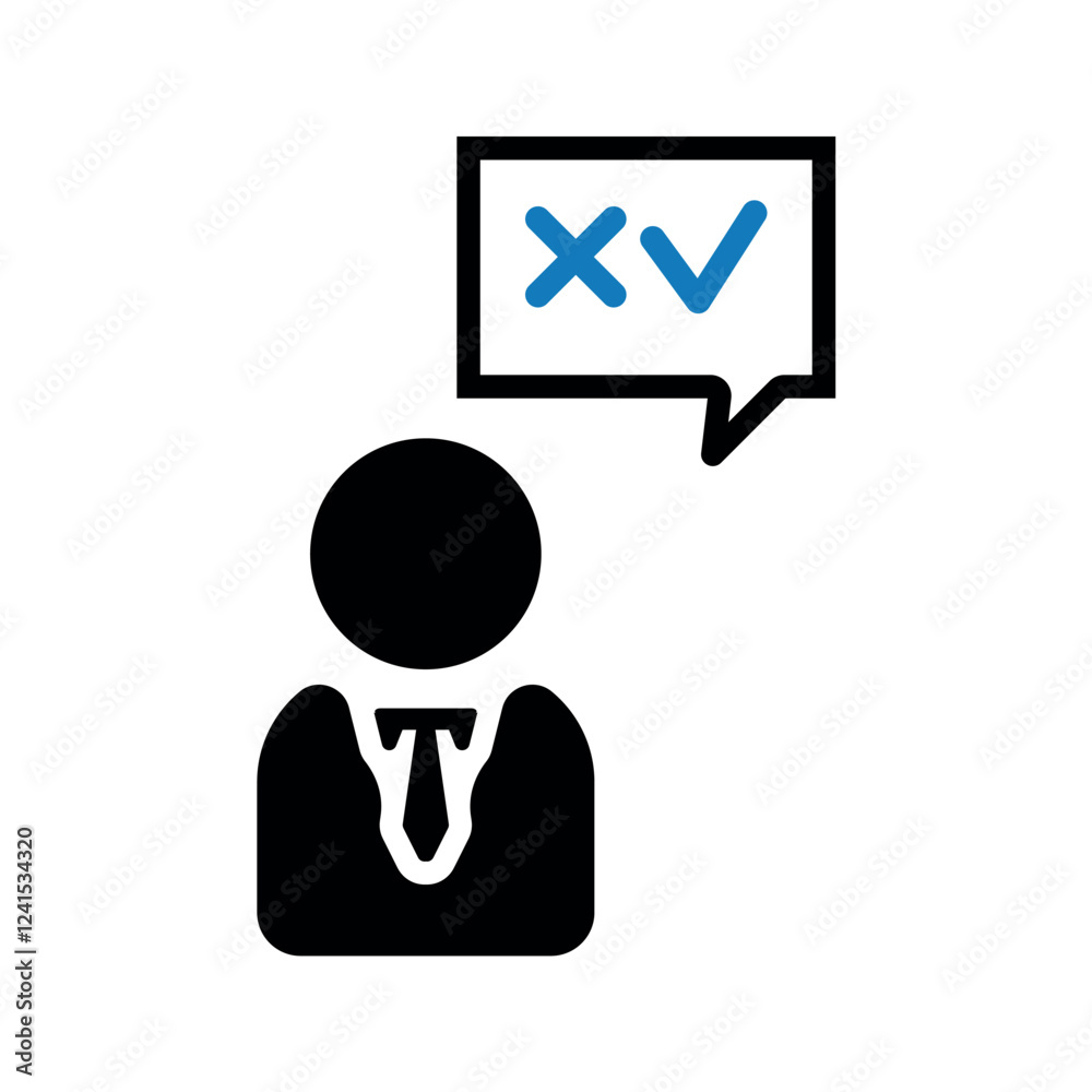 Business decision icon vector design. Business decision icon vector design.