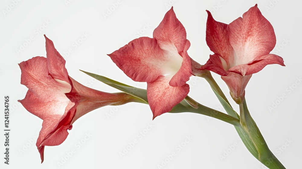 Fototapeta premium a pink flower on a white background 
