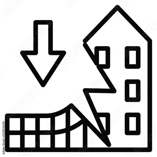 Collateral Damage icon line vector illustration