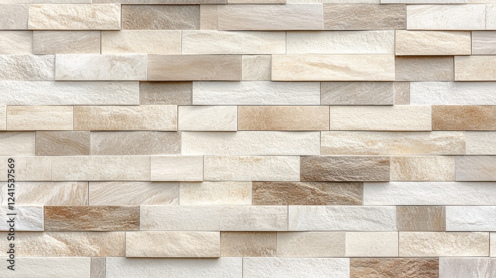 Obraz premium Elegant Natural Stone Wall Featuring Neutral Tones and Textures