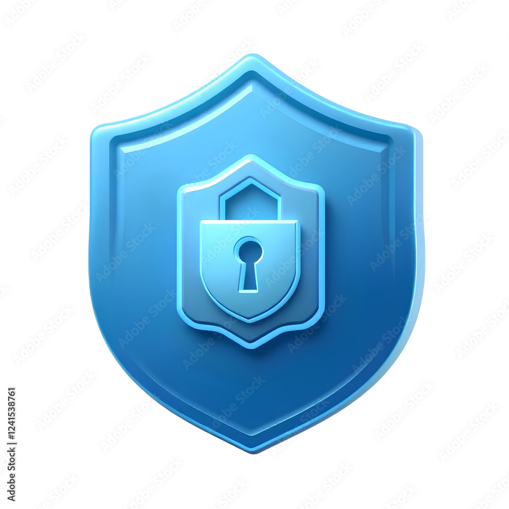 blue security shield with a lock symbol, data protection and online safety concept, high quality png isolated on transparent background blue security shield with a lock symbol, data protection and online safety concept, high quality png isolated on transparent background