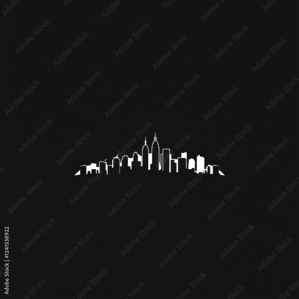 Obraz premium Urban cityscape silhouette illustration silhouetted skyline cityscape architecture illustration building city vector