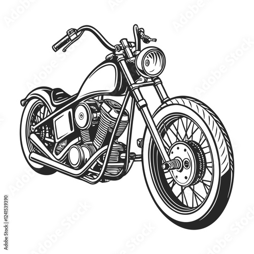 Harley davidsonmotorcycle vector illustration isolated on a white background