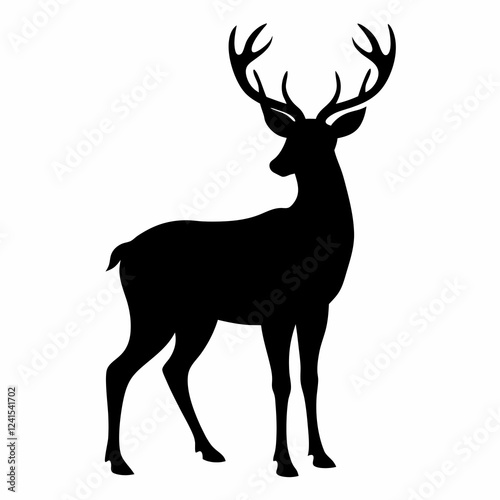 deer silhouette vector illustration