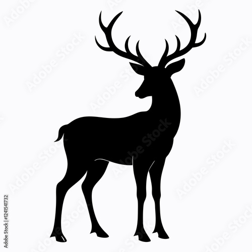 deer silhouette vector illustration