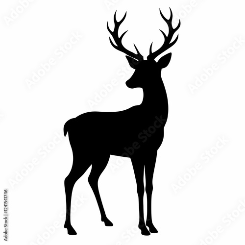 deer silhouette vector illustration