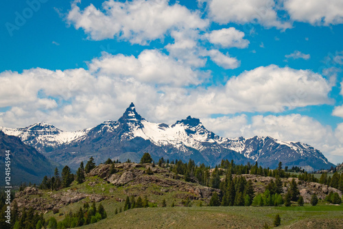 Pilot peak in the Absaroka range photo