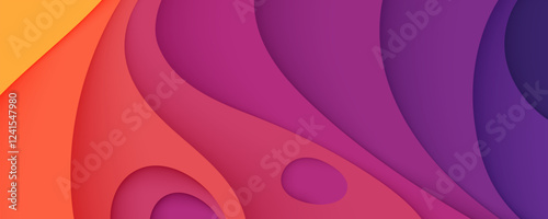 Colorful abstract wavy shape background gradient design vector