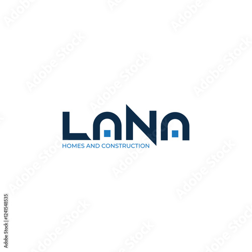 Lana Homes And Construction Word Mark Logo Design