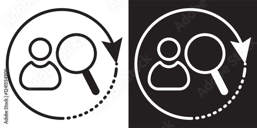 Follow up icon element for design, Vector illustration
