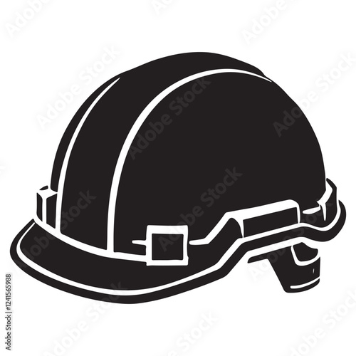 Construction Helmet Silhouette Vector Art