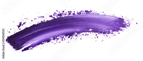 Dynamic Purple Brush Stroke with Splatter Effect in Digital Painting