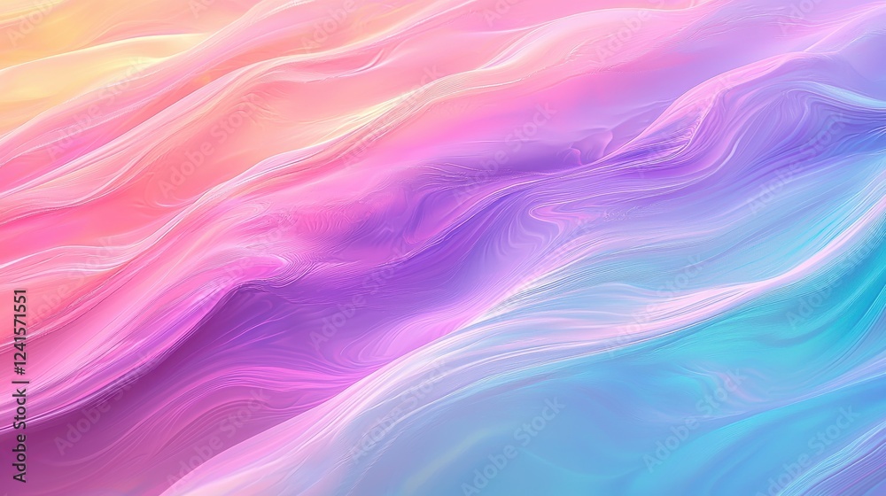 Colorful flowing pastel waves create a dreamy abstract background resembling soft clouds at sunset in a tranquil atmosphere Colorful flowing pastel waves create a dreamy abstract background resembling soft clouds at sunset in a tranquil atmosphere