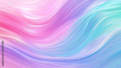 Wallpaper Mural Soft pastel waves blending and flowing gracefully in a tranquil abstract composition Torontodigital.ca