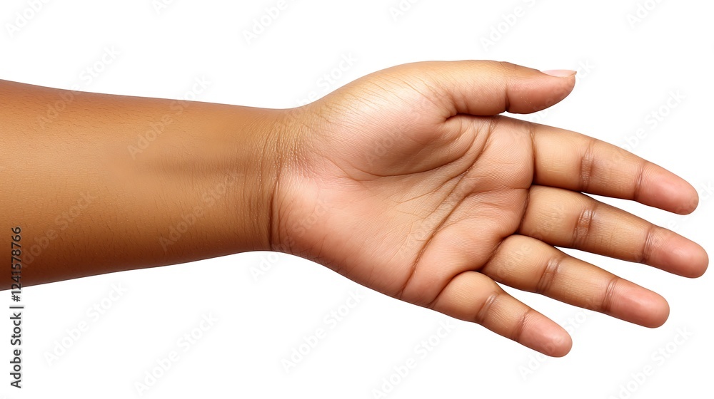 Open Hand, Dark Skin, Reaching Out Open Hand, Dark Skin, Reaching Out