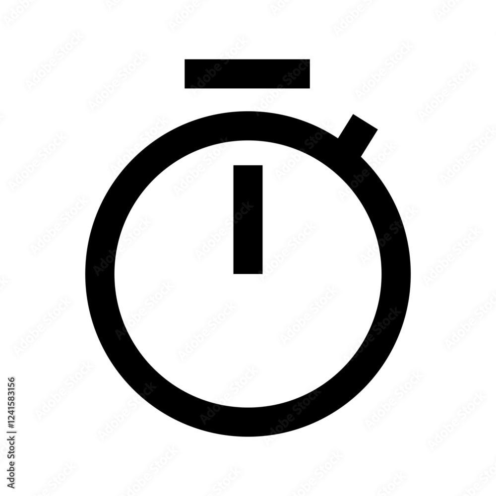 Stopwatch Icon Vector isolated on white. Stopwatch Icon Vector isolated on white.