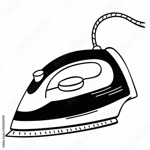 iron on a white background